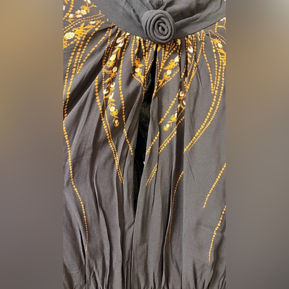 Farm Rio Black Paisley Print Long-Sleeve Mini Dress - Picture 15 of 15